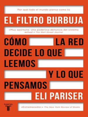 cover image of El filtro burbuja